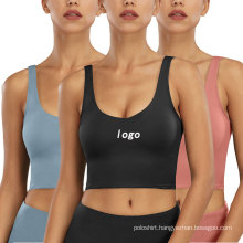 2021 custom fitness breathable women yoga sport bra crop top